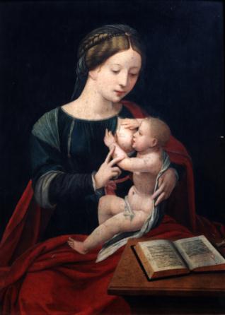 La Virgen leyendo con Niño