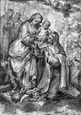 La Virgen con el Niño, Santa Teresa de Jesús y otros santos
