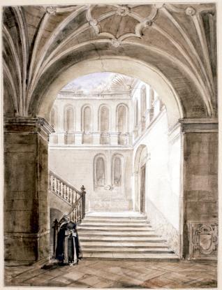 Escalera del convento de Santo Domingo, Huesca