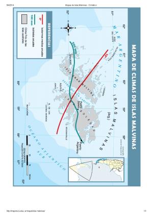 Mapa climático de las Islas Malvinas. Mapoteca de Educ.ar