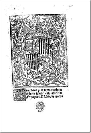 Exhortación a los Reyes nuestros señores sobre el caso acaecido (Epístola político-moral)