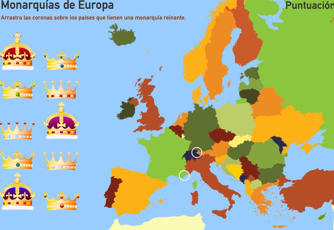 Monarquías de Europa. Toporopa