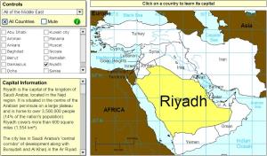 Capitals of Middle East. Tutorial. Sheppard Software