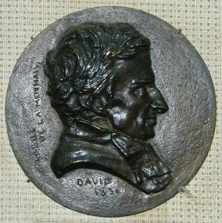 Medallón con el retrato de Hugues Felicité Robert de Lamennais