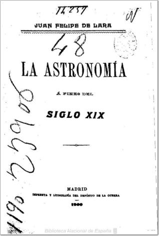La astronomia a fines del siglo XIX