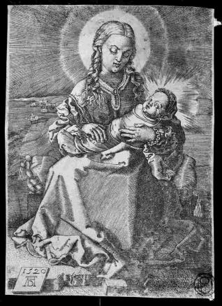La Virgen con el Niño Jesús en mantillas
