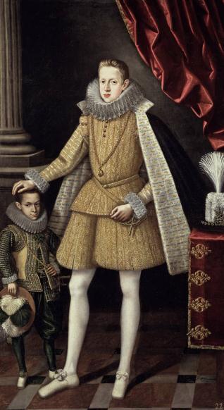 El príncipe Felipe, futuro Felipe IV, y el enano Soplillo