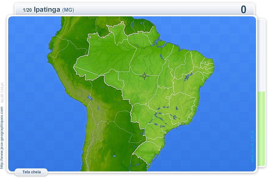 Cidades do Brasil.  Jogos geográficos