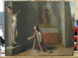 San Francisco orando ante el crucifijo de la ermita de San Damián