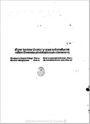Opus doctrinae Scoticae in Thomistas