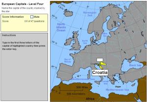 Capitals of Europe. Cartographer. Sheppard Software