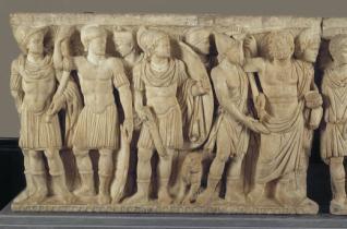 Sarcófago con escenas del mito de Aquiles y Políxena