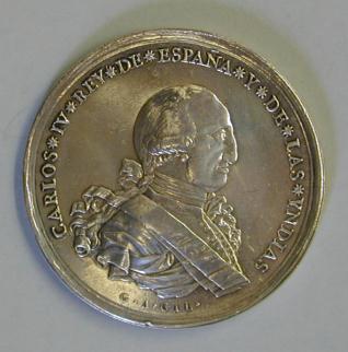 Medalla de la proclamación de Carlos IV en Queretaro