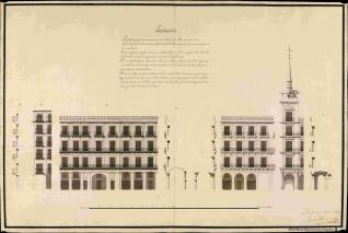 Proyectos de reconstrucción de la Plaza Mayor y del Portal de Cofreros de Madrid tras el incendio de Agosto de 1791.