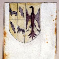Detalle de escudo y motivo decorativo de la casa de Mossen Sorell, Valencia