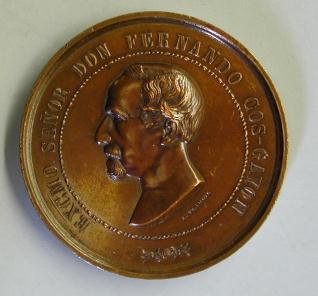 Medalla conmemorativa del nombramiento de Cos-Gayón como subsecretario del Ministerio de Hacienda