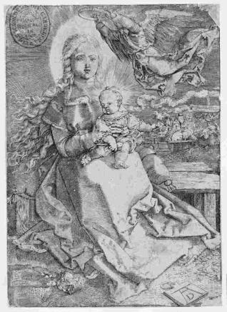La Virgen con el Niño coronada por un ángel