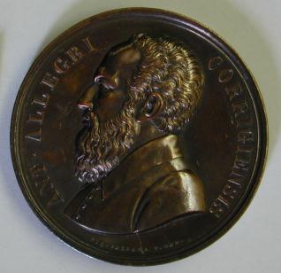 Medalla conmemorativa de Antonio Aleegri, Correggio