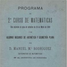 Programa de 2º curso de matemáticas