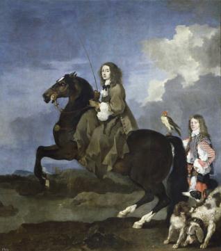 Cristina de Suecia a caballo