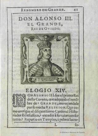 Retrato de Alfonso III, Rey de Asturias y León