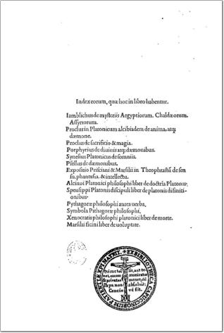 De mysteriis Aegyptiorum, Chaldaeorum et Assyriorum