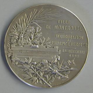 Medalla conmemoratia de la inauguración del Hospicio Verdier