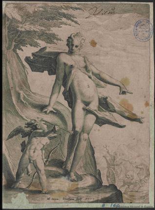 Venus ordenando a Cupido lanzar sus flechas contra Plutón