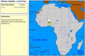 Capitals of Africa. Cartographer. Sheppard Software