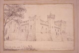 Vista del castillo de Marcilla, Navarra