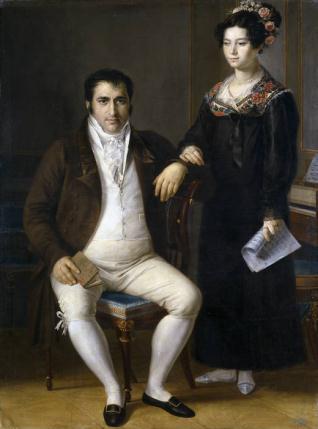 Pedro Benítez y su hija María de la Cruz