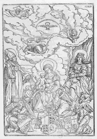 La Virgen y el Niño con los santos Ulrich y Afra y las armas del obispo
