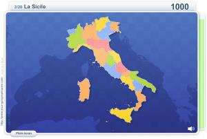 Régions d'Italie. Jeux géographiques