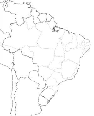 Mapa de estados de Brasil. Freemap