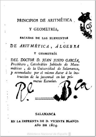 Principios de aritmética y geometria, sacados de los elementos de aritmética, álgebra y geometría