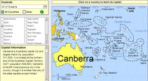 Capitals of Oceania. Tutorial. Sheppard Software
