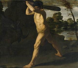 Hércules lucha contra el toro de Creta