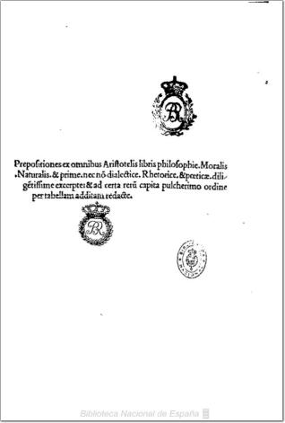 Propositiones ex omnibus Aristotelis libris collectae