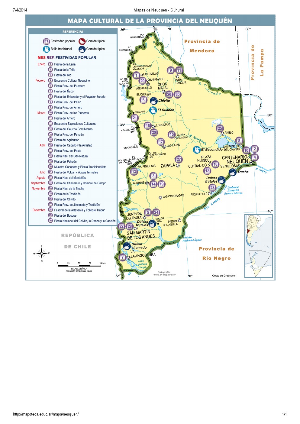 Mapa cultural de Neuquén. Mapoteca de Educ.ar