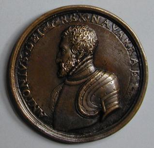 Medalla de Antonio de Borbón y Juana de Albret, Reyes de Navarra