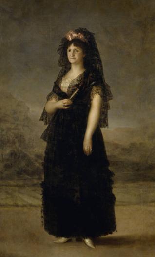 María Luisa de Borbón-Parma, reina de España, con mantilla