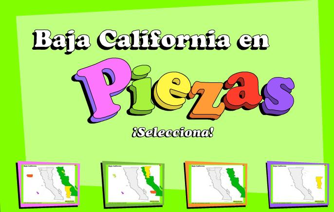 Municipios de Baja California. Puzzle. INEGI de México