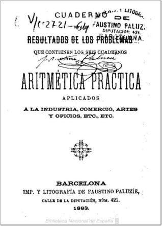 Cuaderno de los resultados de los problemas que contienen los seis cuadernos de aritmética práctica