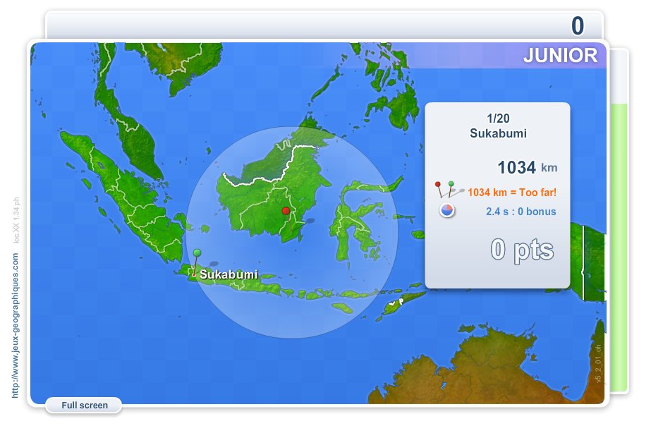 Cities of Indonesia Junior . Geography map games