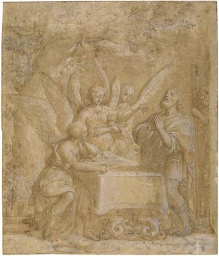 Abraham recibiendo a los tres ángeles