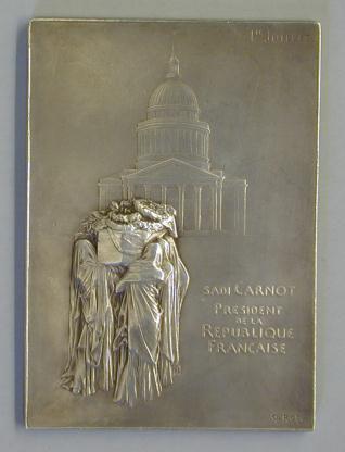 Medalla conmemorativa de la muerte del presidente francés Marie François Sadi Carnot