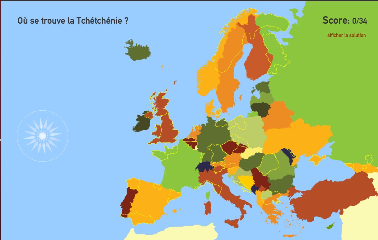 Régions de l' Europe. Toporopa