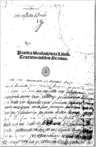 Lilium medicinae, seu Practica De ingeniis curandorum morborum. De regimine acutarum aegritudinum. De prognosticis. De urinis. De pulsibus