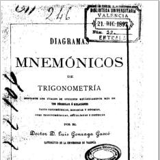 Diagramas mnemónicos de trigonometria mediante los cuales se obtienen mecánicamente mas de 700 fórmulas o relaciones tanto goniométricas, monomios y binomias, como trigonométricas rectilíneas y esféricas