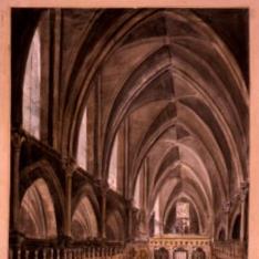 Vista del coro del real monasterio de las Huelgas, Burgos
